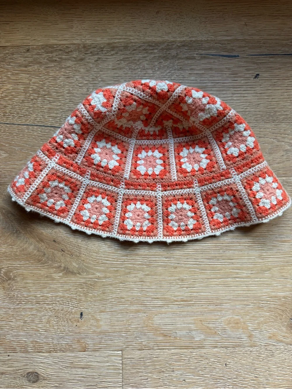 🔥Maje  Crochet Patchwork Afghan Handmade Bucket Hat Pristine! Price Firm!
